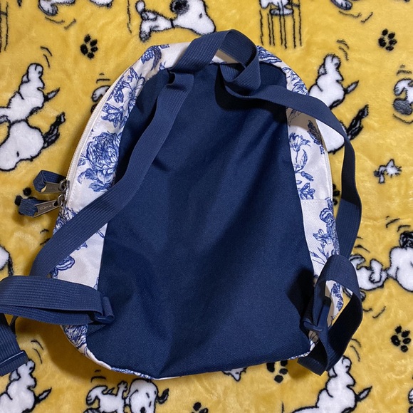 Trans JanSport Blue White Floral Mini Backpack - Picture 2 of 4